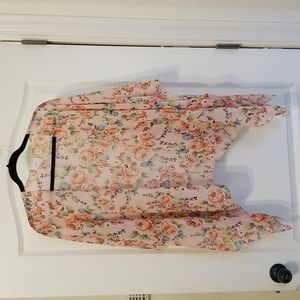 Nymphe Floral Print Sheer Open Front Kimono